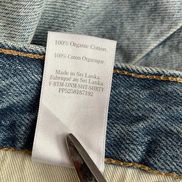 Everlane The Relaxed 90s High Rise Shorts 3&quot; Light Wash Sunbleached Blue 28