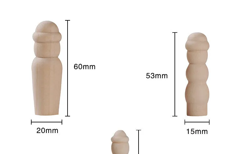 ExpressiveTales Wooden Peg Dolls - Family (5 PCS)