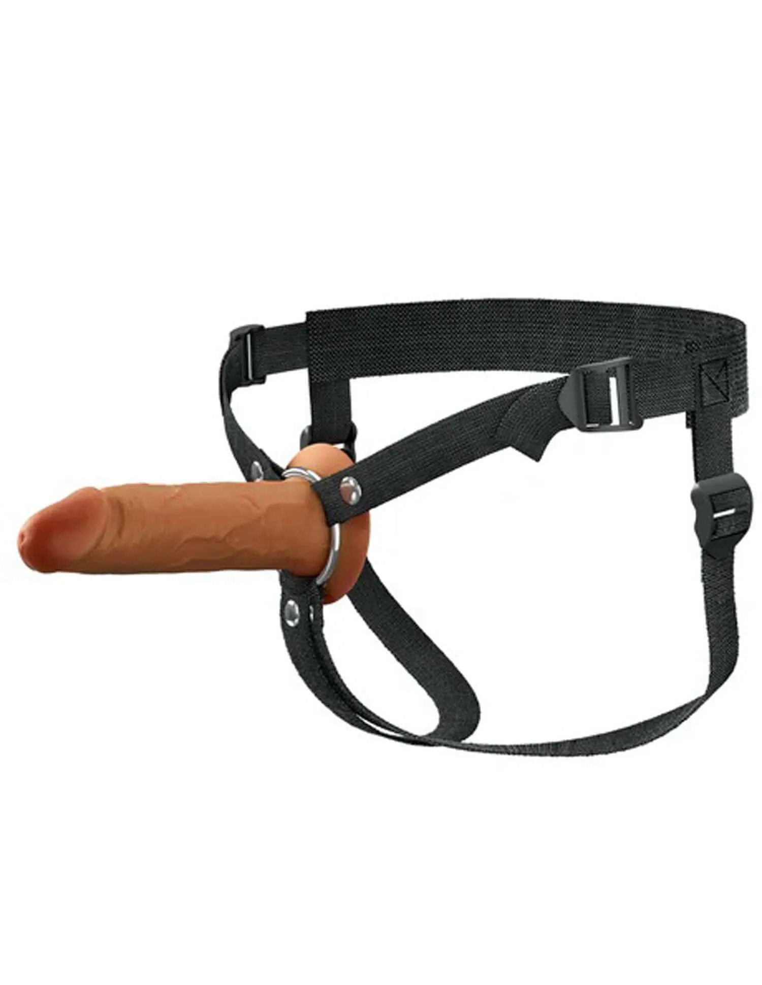 Fantasy X-Tensions Elite 6 inches Silicone Hollow Strap Dual Density Brown