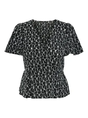 Felise top black white