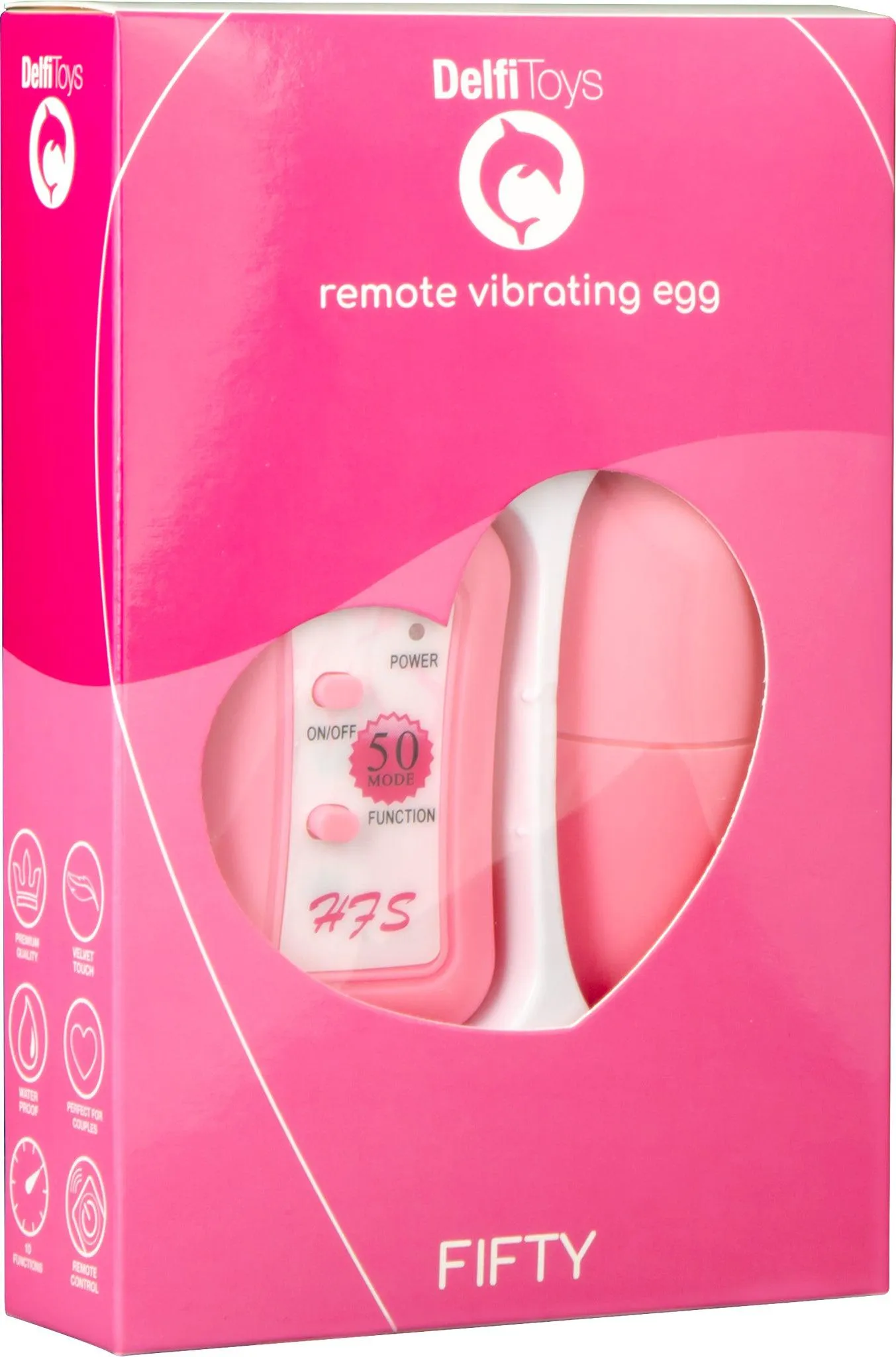 Fifty - Vibrerend Eitje met Afstandsbediening - Roze