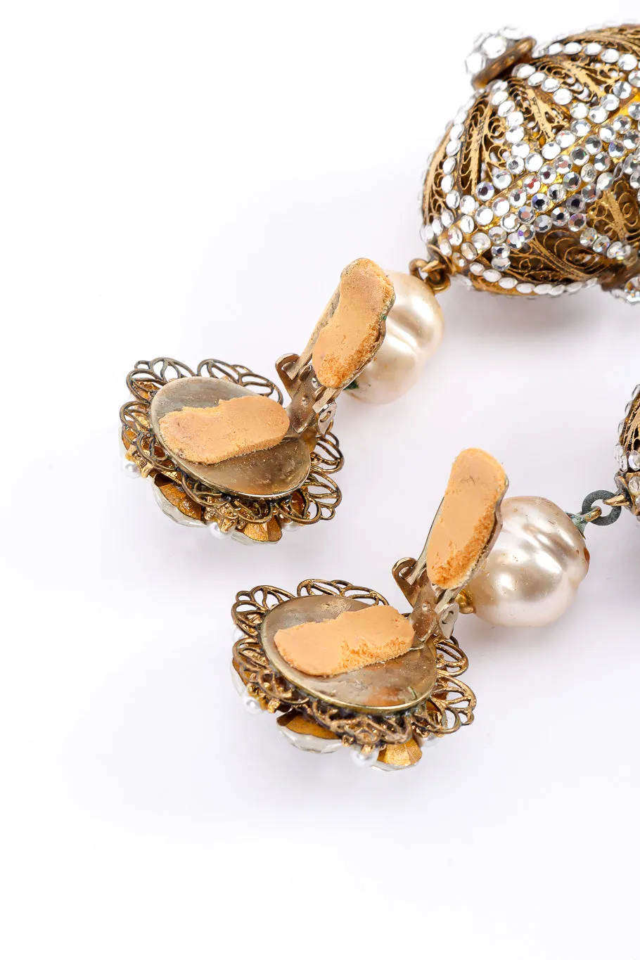 Filigree Dome Drop Earrings
