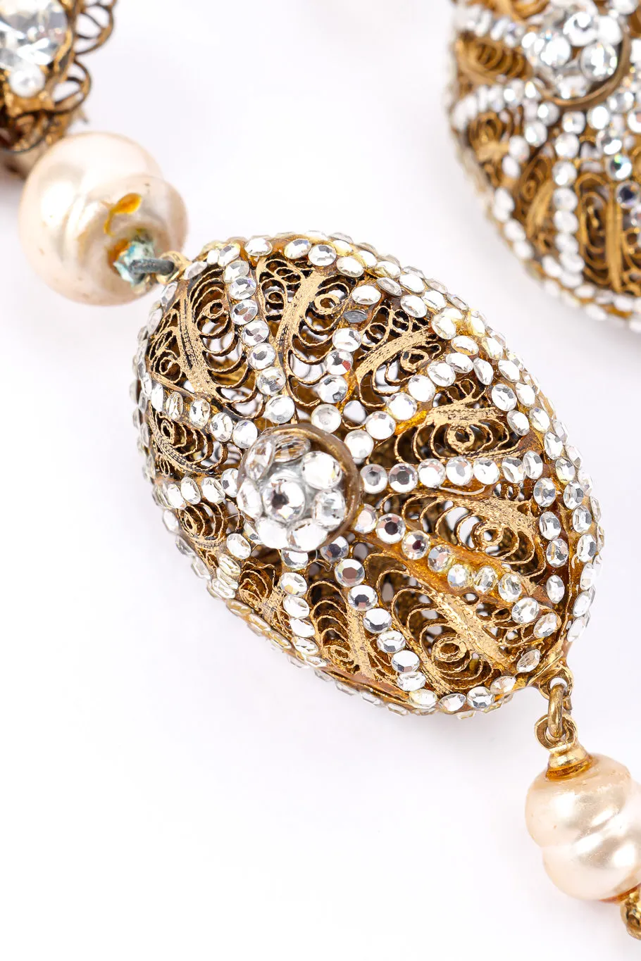 Filigree Dome Drop Earrings