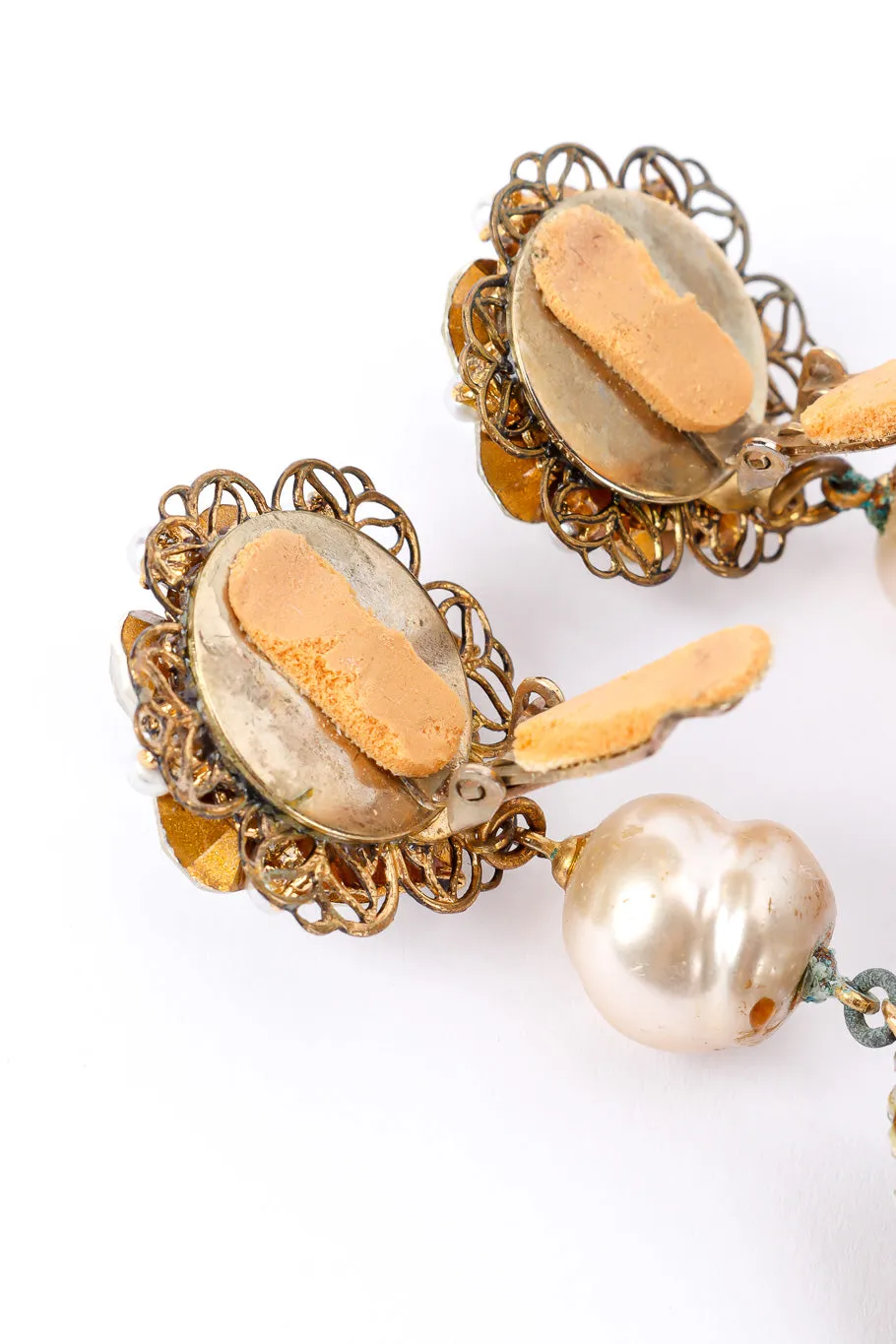 Filigree Dome Drop Earrings