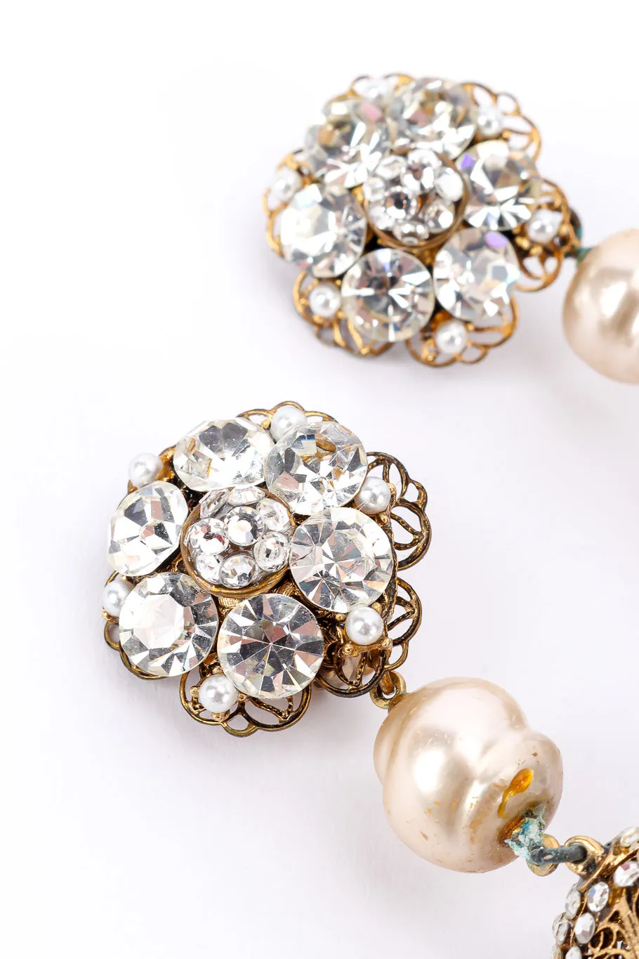 Filigree Dome Drop Earrings