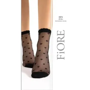 Fiore - Iris - Sokjes - 20 denier - One Size - Zwart