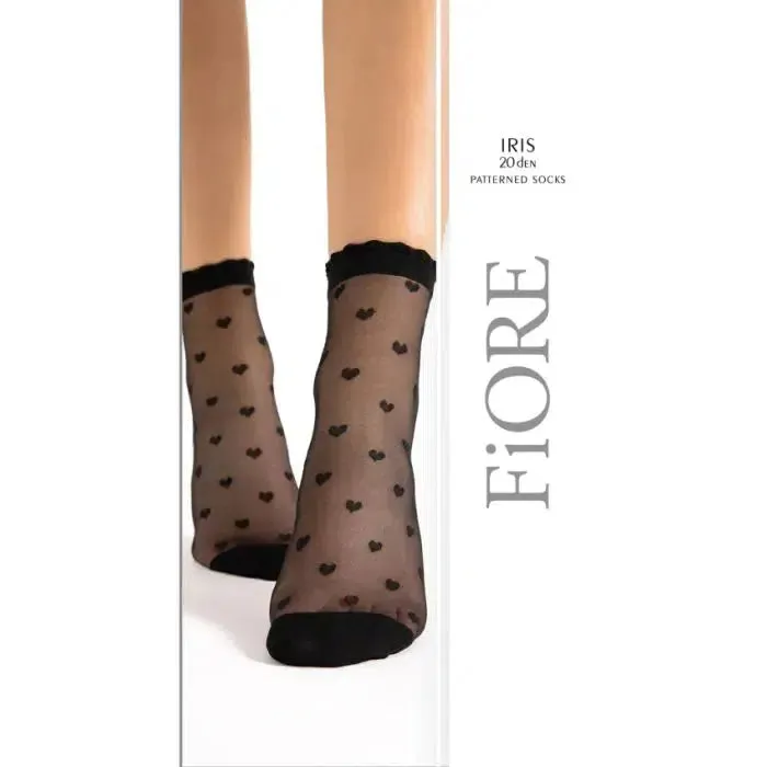Fiore - Iris - Sokjes - 20 denier - One Size - Zwart