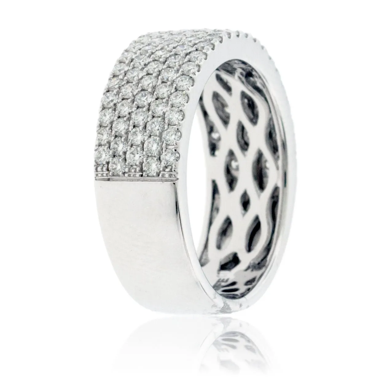 Five Row Pavé Diamond Band