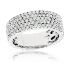 Five Row Pavé Diamond Band