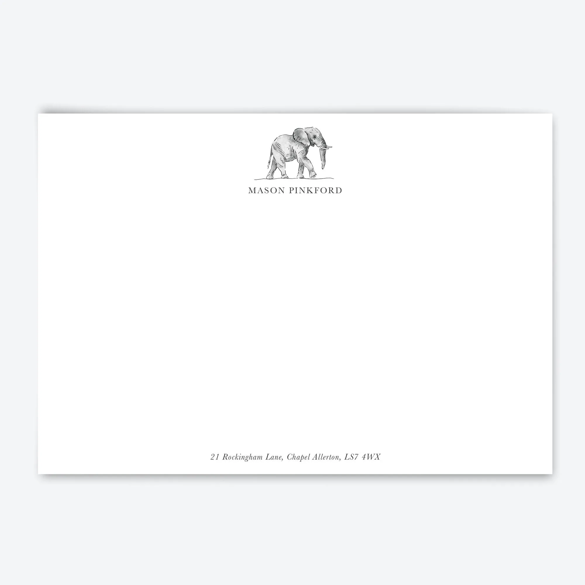 Flat Notecard Watercolour Animals set - Top