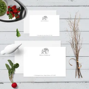 Flat Notecard Watercolour Animals set - Top