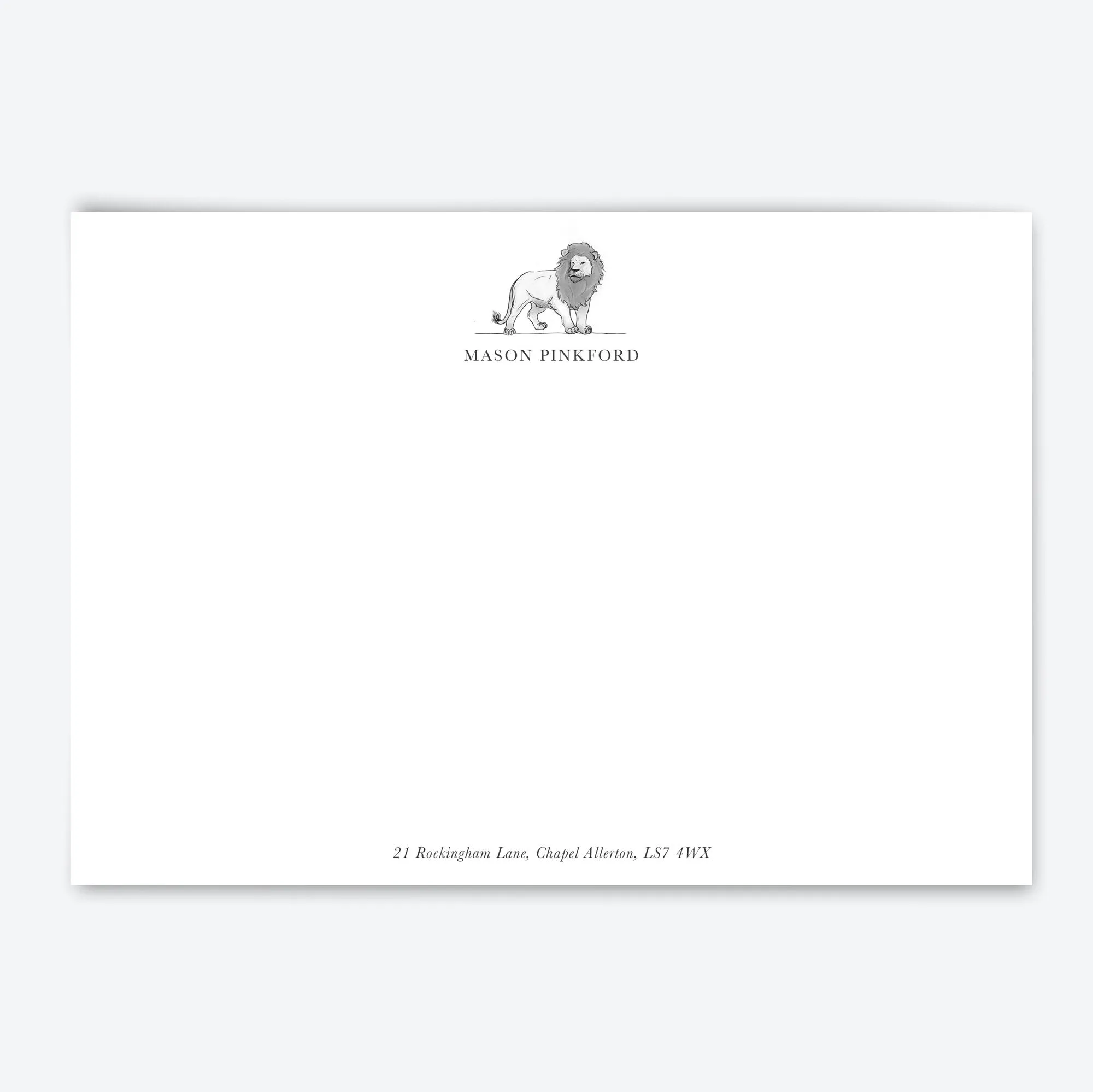 Flat Notecard Watercolour Animals set - Top