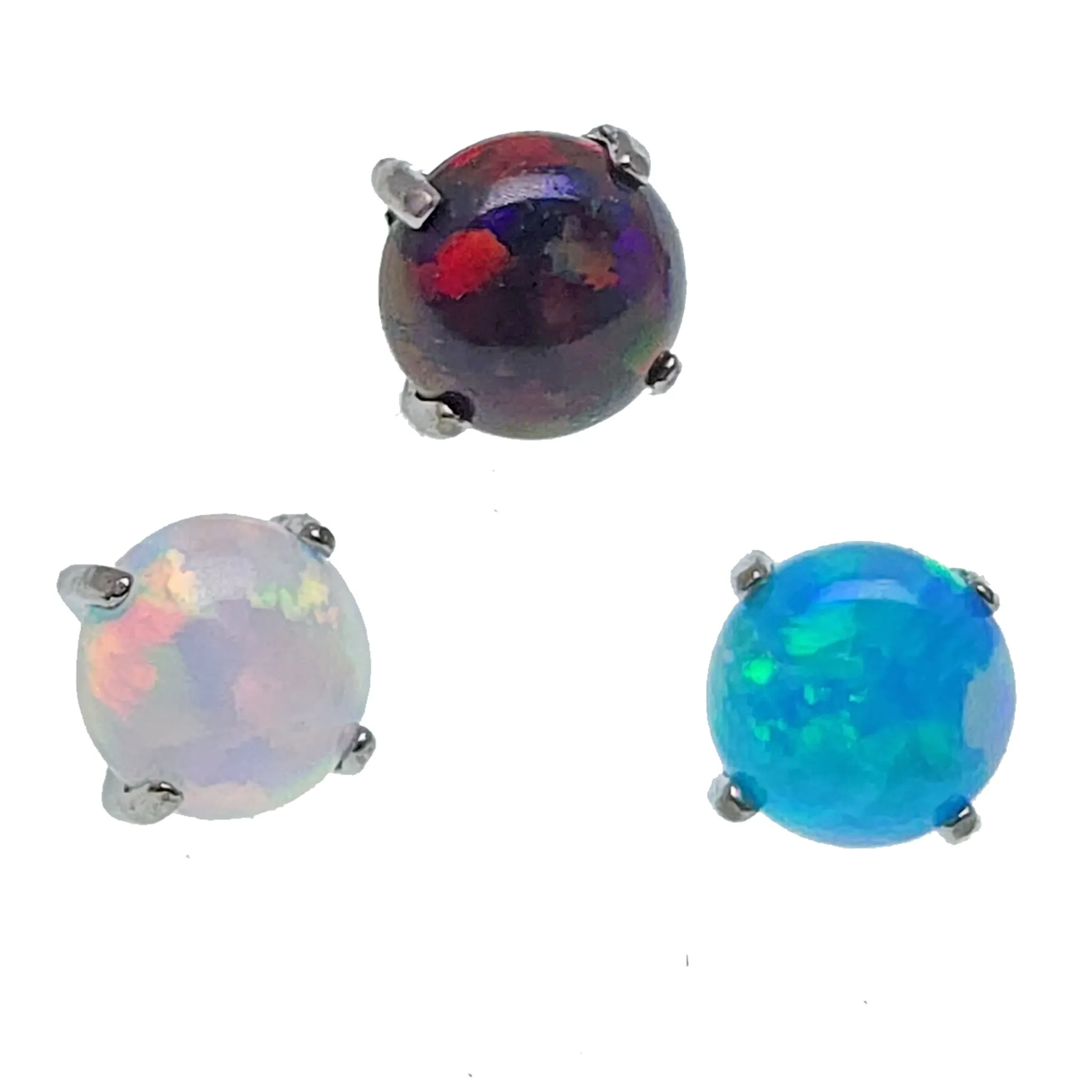 Flat Prong Opal 3mm Top Attachments 16g