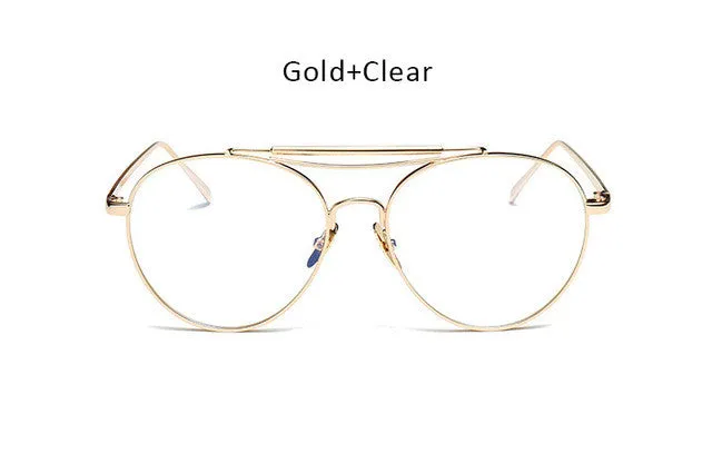 Flat Top Pilot Sunglasses
