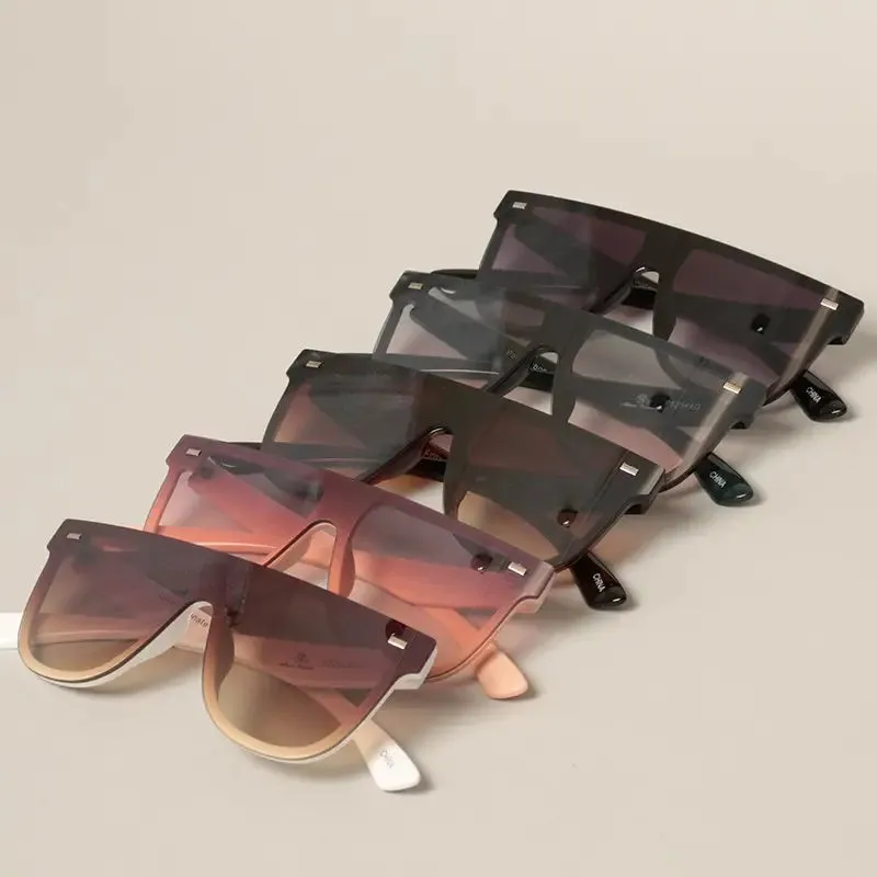 Flat Top Shield Sunglasses