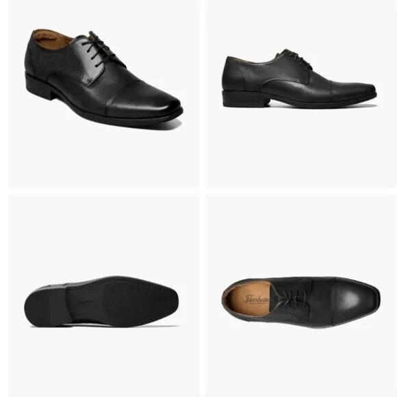 Florsheim Black Jackson Cap Toe Oxford Shoes Size 9 Men
