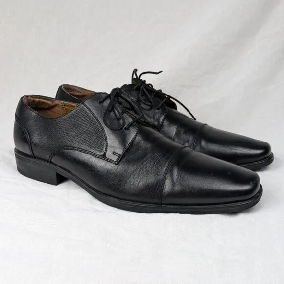 Florsheim Black Jackson Cap Toe Oxford Shoes Size 9 Men