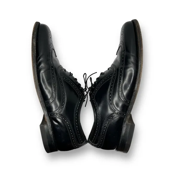 Florsheim Men’s Lexington Black Leather Wingtip Lace-Up Oxford Dress Shoe 9.5E