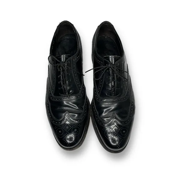 Florsheim Men’s Lexington Black Leather Wingtip Lace-Up Oxford Dress Shoe 9.5E