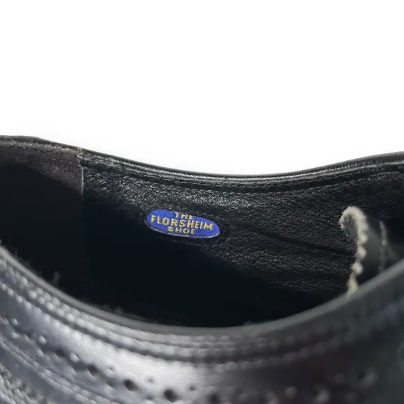Florsheim Men’s Lexington Black Leather Wingtip Lace-Up Oxford Dress Shoe 9.5E