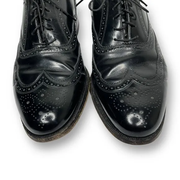 Florsheim Men’s Lexington Black Leather Wingtip Lace-Up Oxford Dress Shoe 9.5E