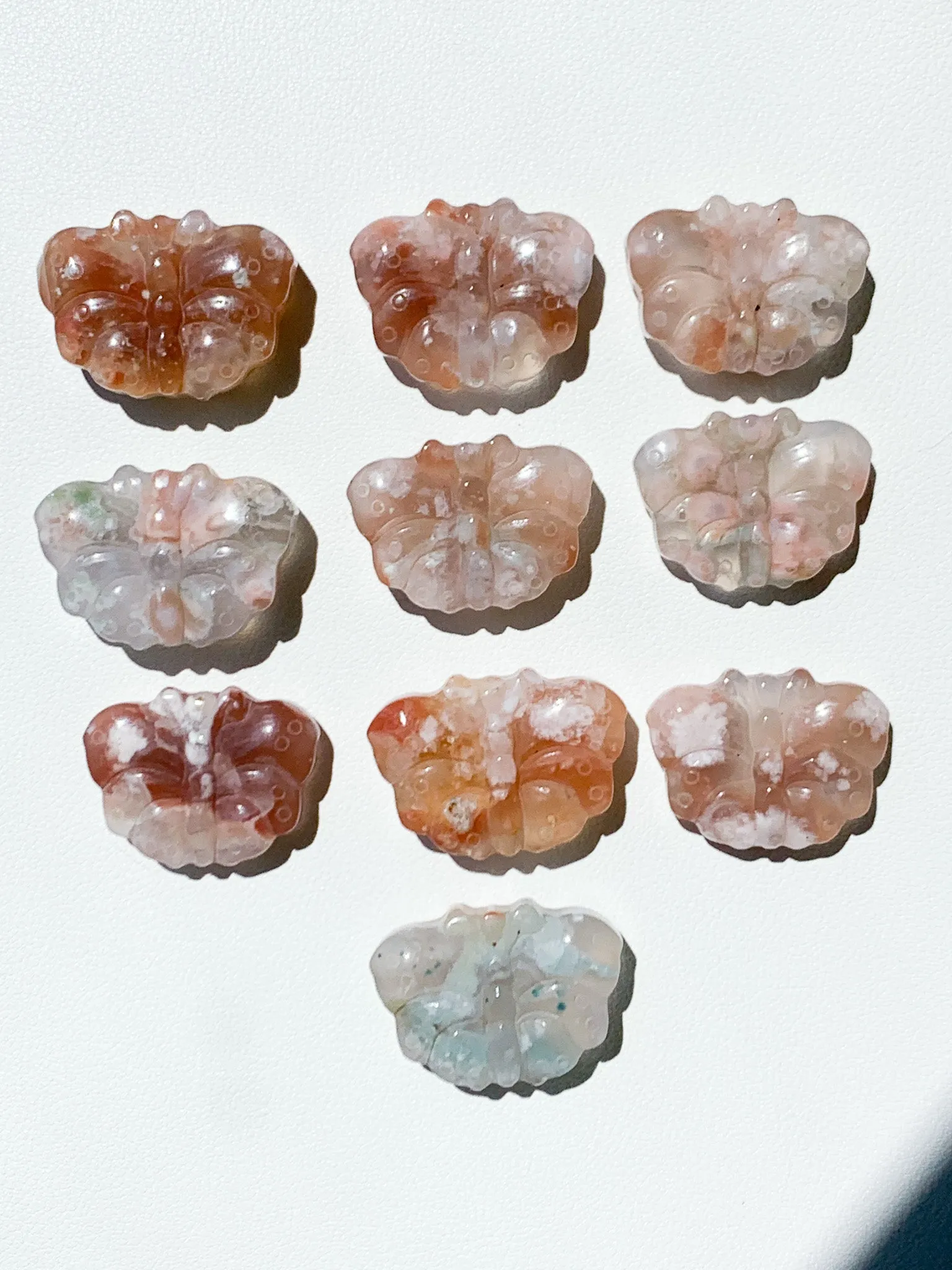 Flower Agate Butterflies