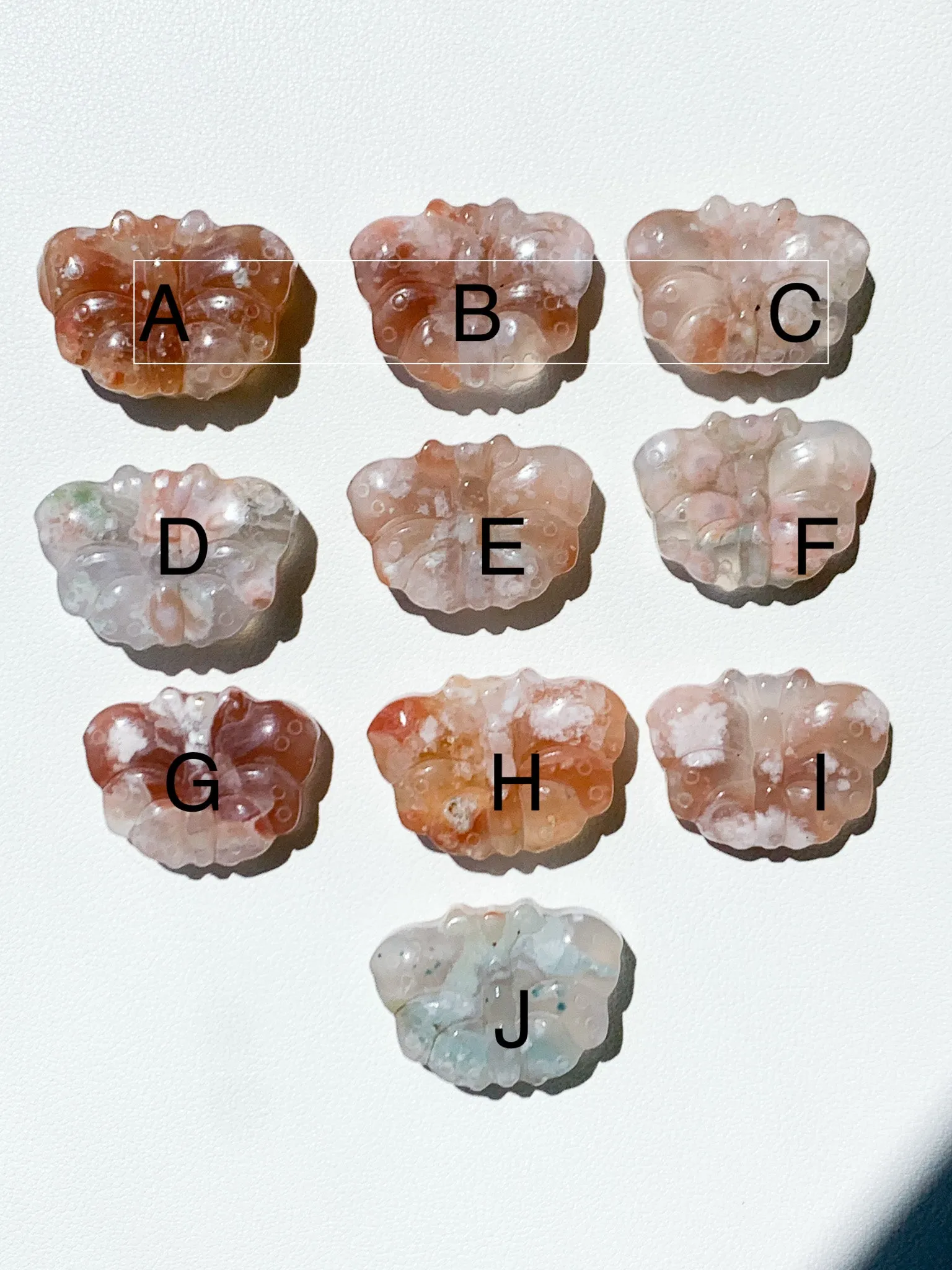 Flower Agate Butterflies