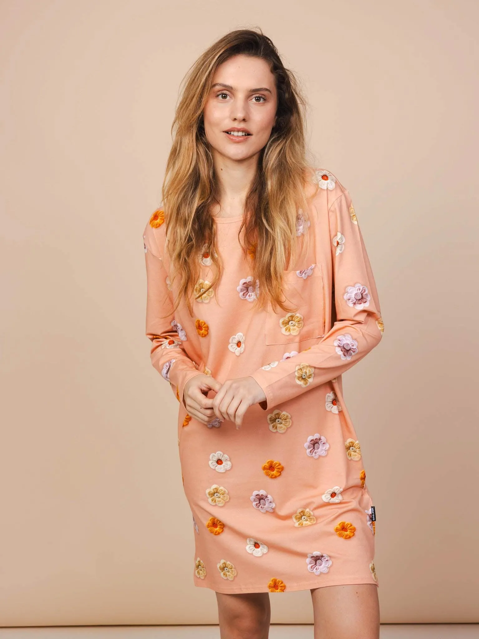 Flower Power Jurkje lange mouwen Dames