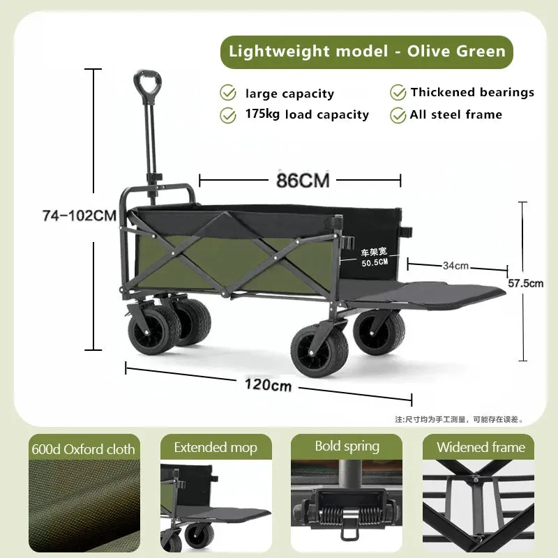 Foldable Trolley, Folding Wagon Cart with Wheels