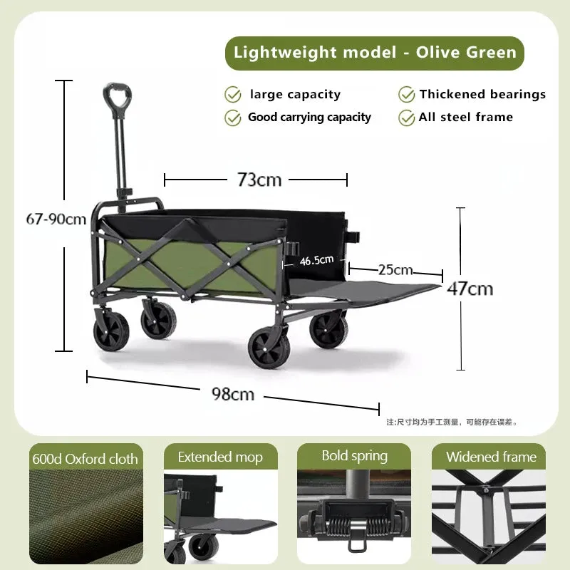 Foldable Trolley, Folding Wagon Cart with Wheels