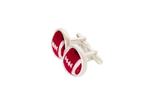 Football Needlepoint Cufflinks