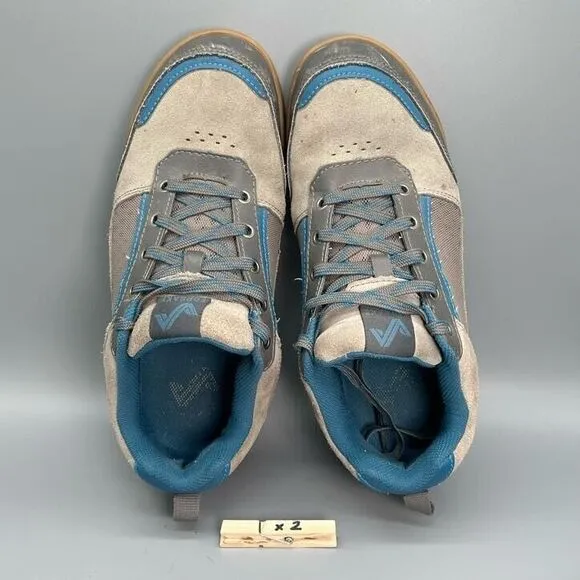 Forsake Mack Men's 10 Gray Blue Athletic Shoes Lace Up Low Top Running Sneakers