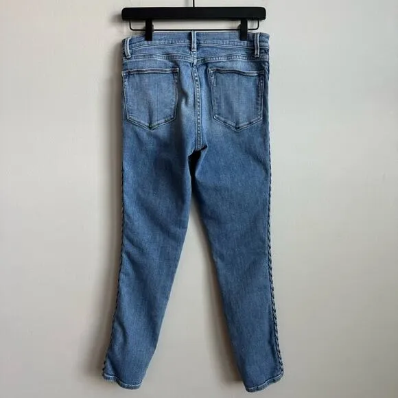 FRAME Denim Le High Skinny Braided Seam Jeans