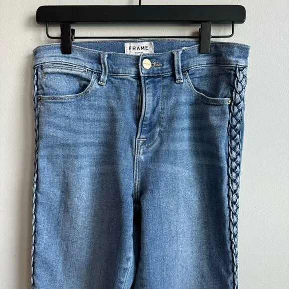 FRAME Denim Le High Skinny Braided Seam Jeans