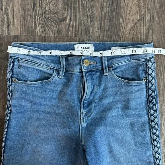 FRAME Denim Le High Skinny Braided Seam Jeans