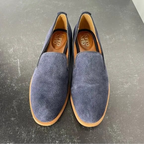 FRANCO SARTO Women’s Jeena Slip-ons Blue Suede Sz 6