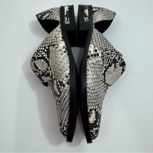 Freda Salvador Leather D'Orsay Laceless Oxford‎ Shoes Croc Embossed Women’s 6