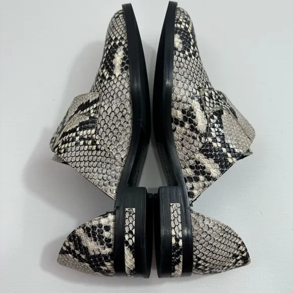 Freda Salvador Leather D'Orsay Laceless Oxford‎ Shoes Croc Embossed Women’s 6