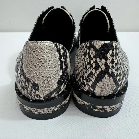 Freda Salvador Leather D'Orsay Laceless Oxford‎ Shoes Croc Embossed Women’s 6