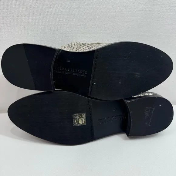 Freda Salvador Leather D'Orsay Laceless Oxford‎ Shoes Croc Embossed Women’s 6