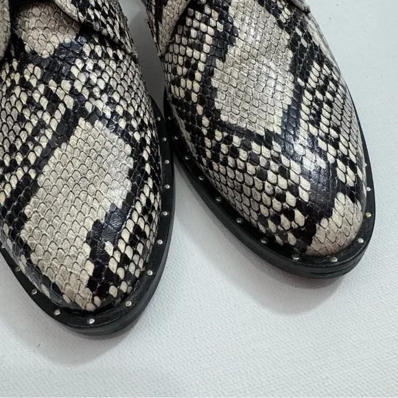 Freda Salvador Leather D'Orsay Laceless Oxford‎ Shoes Croc Embossed Women’s 6