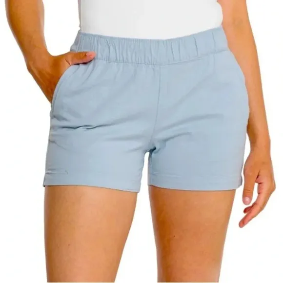 Free Fly Stretch Canvas Shorts 4” Women’s Bay Blue Pockets Size XL NWT