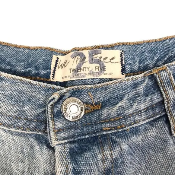 FREE PEOPLE Boot Cut Jean Sz 25 Maggie Mid-Rise Straight Cowgirl Y2K Preppy Boho
