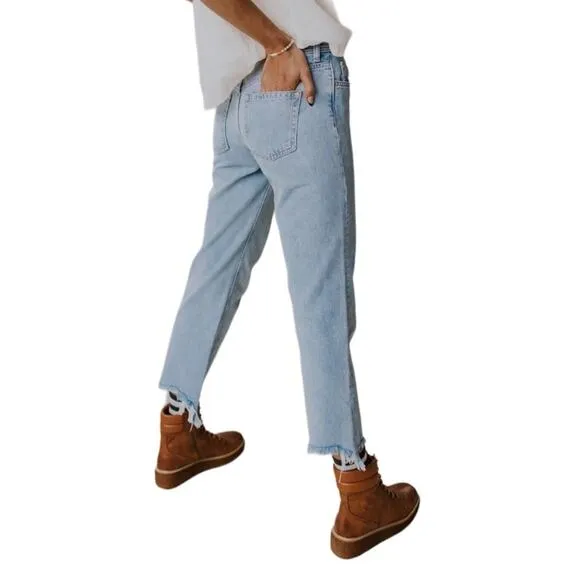 FREE PEOPLE Boot Cut Jean Sz 25 Maggie Mid-Rise Straight Cowgirl Y2K Preppy Boho