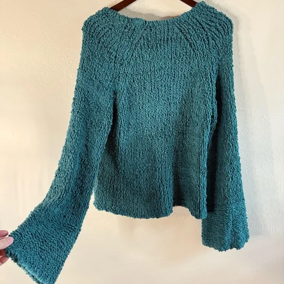 Free People Sand Dunes Pullover Sweater Green Size Large
