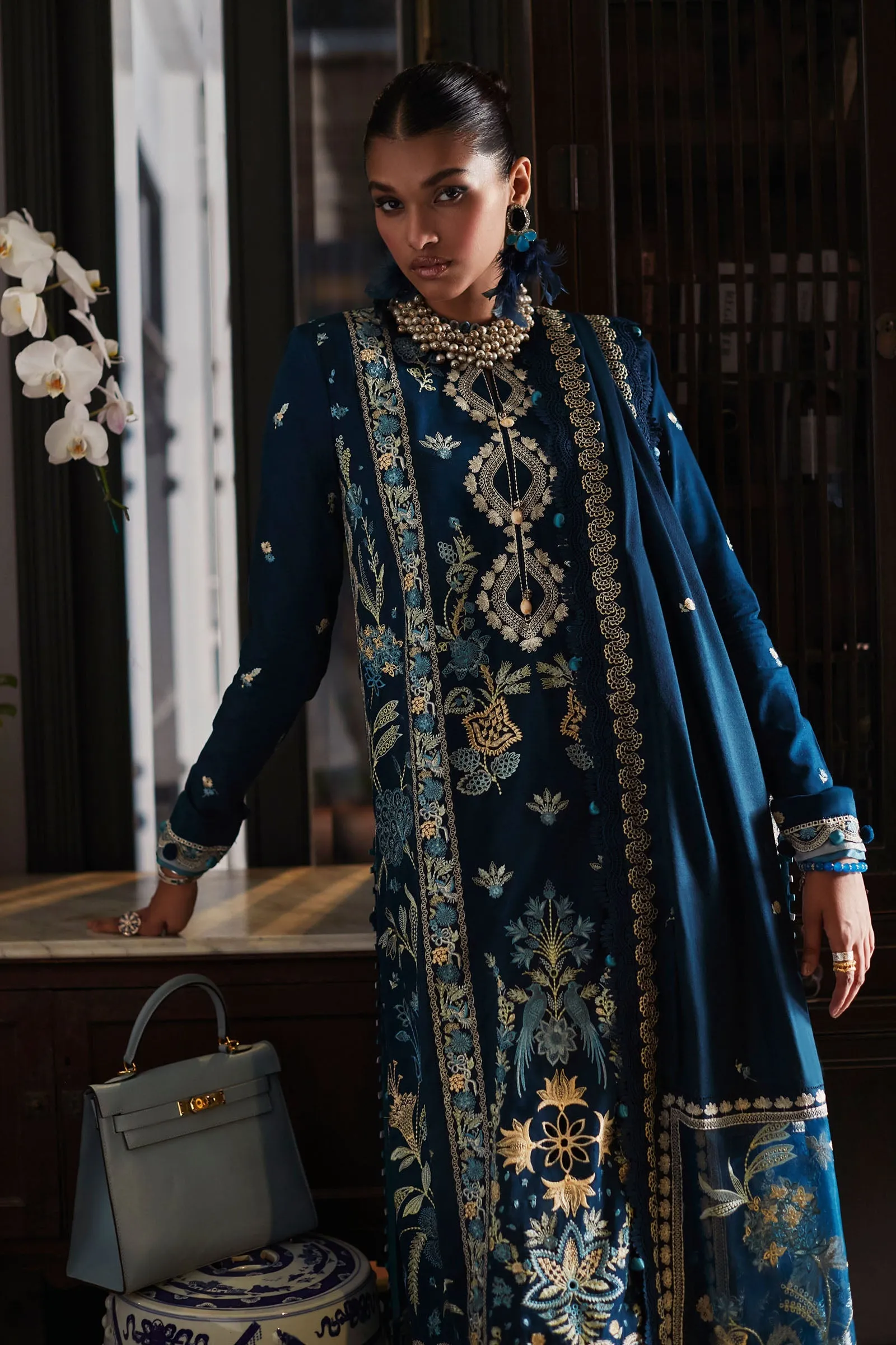 FREYA (EW22-03) | Elan Winter Embroidered Collection | Unstitched Slub Khaddar Suits