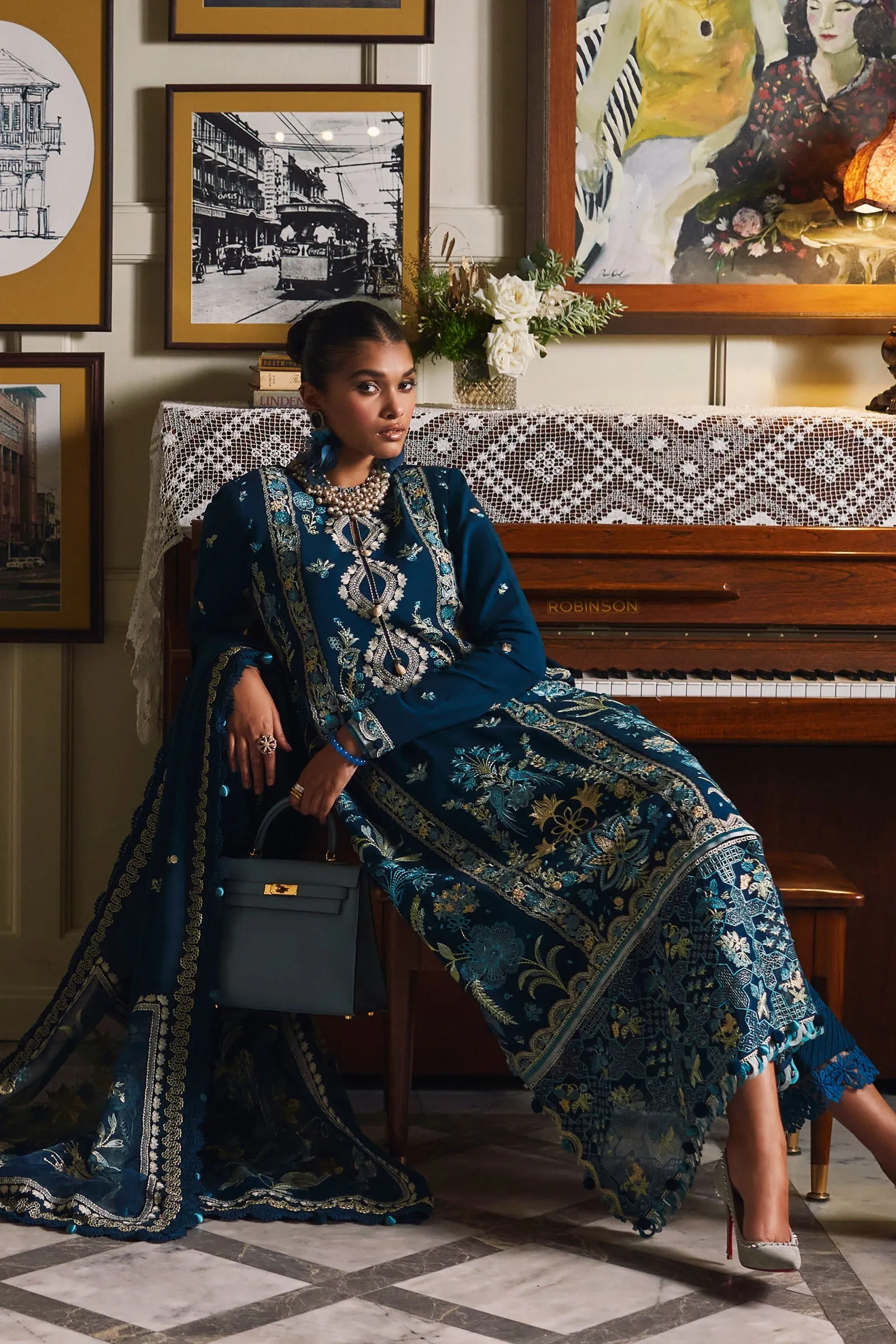 FREYA (EW22-03) | Elan Winter Embroidered Collection | Unstitched Slub Khaddar Suits