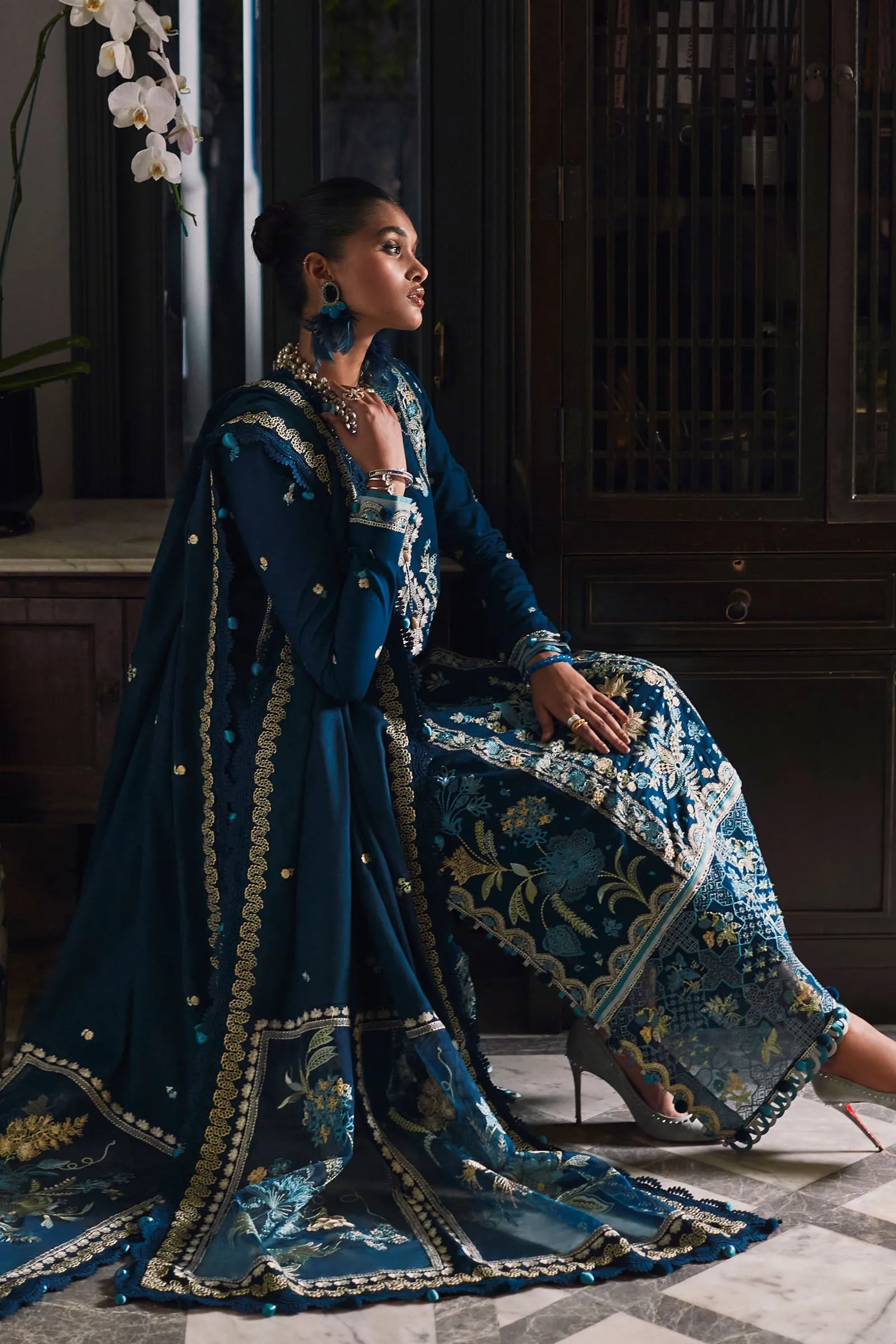 FREYA (EW22-03) | Elan Winter Embroidered Collection | Unstitched Slub Khaddar Suits