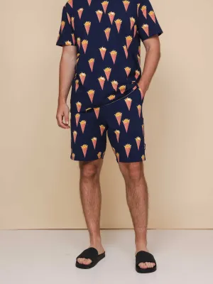 Fries Navy Shorts Heren