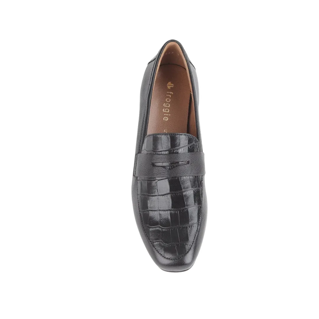 Froggie 12587 Penny Loafer in Black Multi